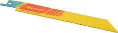 Starrett - 6" Long x 3/4" Thick, Bi-Metal Reciprocating Saw Blade - Straight Profile, 24 TPI, Toothed Edge, Universal Shank - Exact Tool & Supply