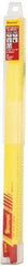 Starrett - 12" Long x 3/4" Thick, Bi-Metal Reciprocating Saw Blade - Tapered Profile, 6 TPI, Toothed Edge, Universal Shank - Exact Tool & Supply