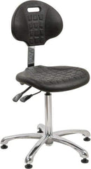 Bevco - Adjustable Chair - 18" Wide x 17-1/4" Deep, Polyurethane Seat, Black - Exact Tool & Supply