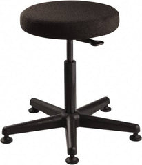 Bevco - 15" Wide x 15" Deep x 24 to 34" High, Reinforced Plastic Base, Adjustable Seat Stool - Fabric Seat, Black - Exact Tool & Supply