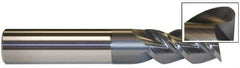 Accupro - 1", 3 Flute, Single End, Solid Carbide, 0.03" Corner Radius End Mill - 3" OAL, 40° Helix, Right Hand Flute, 1-1/8" LOC, Right Hand Cut - Exact Tool & Supply