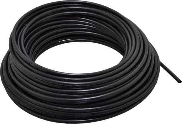 Parker - 11/64" ID x 1/4" OD, 0.04" Wall Thickness, 100' Long, Polyethylene Tube - Black, 120 Max psi, -80 to 150°F - Exact Tool & Supply