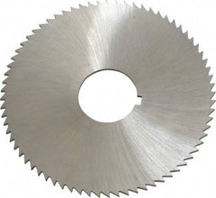 Made in USA - 2-3/4" Diam x 0.064" Blade Thickness x 3/4" Arbor Hole Diam, 72 Tooth Slitting and Slotting Saw - Arbor Connection, Right Hand, Uncoated, High Speed Steel, Concave Ground, Contains Keyway - Exact Tool & Supply