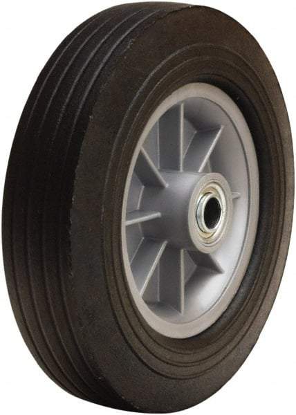 Hamilton - 12 Inch Diameter x 3 Inch Wide, Rubber on Polypropylene Caster Wheel - 900 Lb. Capacity, 3-1/4 Inch Hub Length, 3/4 Inch Axle Diameter, Ball Bearing - Exact Tool & Supply