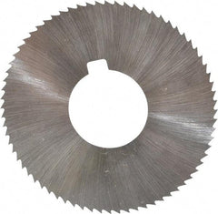 Made in USA - 2-3/4" Diam x 0.012" Blade Thickness x 1" Arbor Hole Diam, 72 Tooth Slitting and Slotting Saw - Arbor Connection, Right Hand, Uncoated, High Speed Steel, Concave Ground, Contains Keyway - Exact Tool & Supply