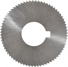 Made in USA - 2-3/4" Diam x 0.016" Blade Thickness x 1" Arbor Hole Diam, 72 Tooth Slitting and Slotting Saw - Arbor Connection, Right Hand, Uncoated, High Speed Steel, Concave Ground, Contains Keyway - Exact Tool & Supply