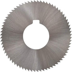 Made in USA - 2-3/4" Diam x 0.032" Blade Thickness x 1" Arbor Hole Diam, 72 Tooth Slitting and Slotting Saw - Arbor Connection, Right Hand, Uncoated, High Speed Steel, Concave Ground, Contains Keyway - Exact Tool & Supply