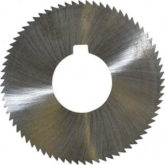 Made in USA - 2-3/4" Diam x 0.081" Blade Thickness x 1" Arbor Hole Diam, 72 Tooth Slitting and Slotting Saw - Arbor Connection, Right Hand, Uncoated, High Speed Steel, Concave Ground, Contains Keyway - Exact Tool & Supply
