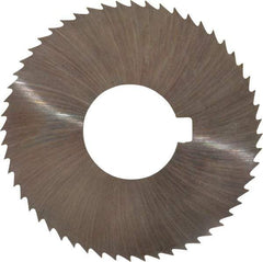Made in USA - 2-3/4" Diam x 0.045" Blade Thickness x 1" Arbor Hole Diam, 56 Tooth Slitting and Slotting Saw - Arbor Connection, Right Hand, Uncoated, High Speed Steel, Concave Ground, Contains Keyway - Exact Tool & Supply