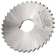 Made in USA - 6" Diam x 3/16" Blade Thickness x 1" Arbor Hole Diam, 42 Tooth Slitting and Slotting Saw - Arbor Connection, Right Hand, Uncoated, High Speed Steel, Concave Ground, Contains Keyway - Exact Tool & Supply