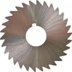 Made in USA - 1-3/4" Diam x 1/16" Blade Thickness x 1/2" Arbor Hole Diam, 30 Tooth Slitting and Slotting Saw - Arbor Connection, Right Hand, Uncoated, High Speed Steel, Concave Ground, Contains Keyway - Exact Tool & Supply