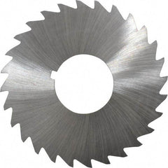 Made in USA - 2-1/2" Diam x 1/16" Blade Thickness x 7/8" Arbor Hole Diam, 28 Tooth Slitting and Slotting Saw - Arbor Connection, Right Hand, Uncoated, High Speed Steel, Concave Ground, Contains Keyway - Exact Tool & Supply