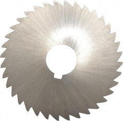 Made in USA - 4" Diam x 1/16" Blade Thickness x 1" Arbor Hole Diam, 36 Tooth Slitting and Slotting Saw - Arbor Connection, Right Hand, Uncoated, High Speed Steel, Concave Ground, Contains Keyway - Exact Tool & Supply
