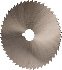 Made in USA - 6" Diam x 1/16" Blade Thickness x 1" Arbor Hole Diam, 50 Tooth Slitting and Slotting Saw - Arbor Connection, Right Hand, Uncoated, High Speed Steel, Concave Ground, Contains Keyway - Exact Tool & Supply