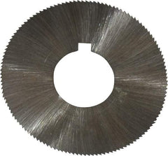 Made in USA - 1-3/4" Diam x 0.006" Blade Thickness x 5/8" Arbor Hole Diam, 132 Tooth Slitting and Slotting Saw - Arbor Connection, Right Hand, Uncoated, High Speed Steel, Concave Ground, Contains Keyway - Exact Tool & Supply