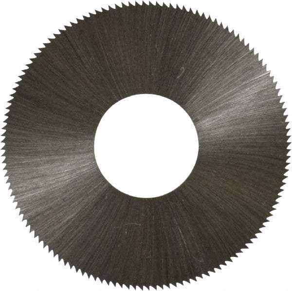 Made in USA - 1-3/4" Diam x 0.012" Blade Thickness x 5/8" Arbor Hole Diam, 132 Tooth Slitting and Slotting Saw - Arbor Connection, Right Hand, Uncoated, High Speed Steel, Concave Ground, Contains Keyway - Exact Tool & Supply