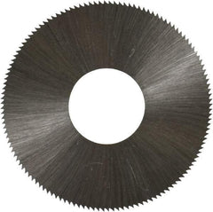 Made in USA - 1-3/4" Diam x 0.012" Blade Thickness x 5/8" Arbor Hole Diam, 132 Tooth Slitting and Slotting Saw - Arbor Connection, Right Hand, Uncoated, High Speed Steel, Concave Ground, Contains Keyway - Exact Tool & Supply