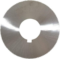 Made in USA - 1-3/4" Diam x 0.014" Blade Thickness x 5/8" Arbor Hole Diam, 132 Tooth Slitting and Slotting Saw - Arbor Connection, Right Hand, Uncoated, High Speed Steel, Concave Ground, Contains Keyway - Exact Tool & Supply