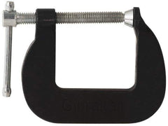 Gibraltar - Light-Duty 2" Max Opening, 1-1/4" Throat Depth, Cast Iron Standard C-Clamp - 875 Lb Capacity, 0" Min Opening, Standard Throat Depth - Exact Tool & Supply