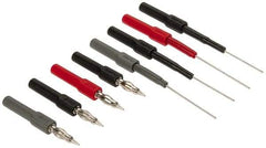 Fluke - Black/Gray/Red Electrical Test Equipment Leads - Use with Digital Multimeters - Exact Tool & Supply