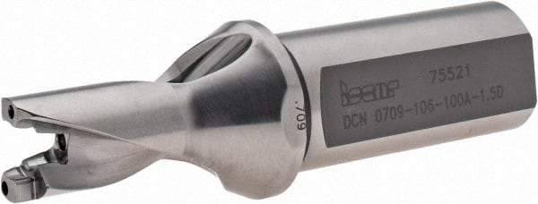 Iscar - 0.709" to 0.744" Diam, 1.5xD, 1.06" Max Depth, 1" Shank Diam, 4.39" OAL, Replaceable-Tip Drill - FCP, ICK, ICK-2M, ICM, ICN, ICP, iCP-2M Insert, 18 Seat Size, 73382905 Toolholder, Series SumoCham - Exact Tool & Supply