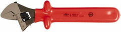 Wiha - 1-1/4" Jaw Capacity, 10" Insulated Adjustable Wrench - Chrome Vanadium Steel - Exact Tool & Supply