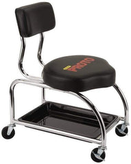 Proto - 500 Lb Capacity, 4 Wheel Heavy-Duty Tool Trolley - Chrome Steel, 9-1/2" Long x 18" High x 6" Wide - Exact Tool & Supply