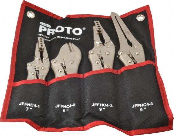 Proto - 4 Piece, 12.3" Long, Metal Hose Clamp Pliers - For Use with All Vehicles - Exact Tool & Supply