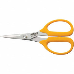 Olfa - Scissors & Shears; Blade Material: Stainless Steel ; Applications: Graphics; Kevlar; Leather; Paper; Polystyrene Foam; Textiles; Vinyl; Precision Cutting ; Handle Material: ABS Plastic ; Length of Cut (Inch): 1-1/2 ; Handle Style: Straight ; Overa - Exact Tool & Supply