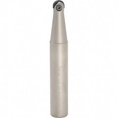 Iscar - 1" Cut Diam, 1-1/4" Shank Diam, 1" OAL, Indexable Ball Nose End Mill - 5" Head Length, Straight Shank, HCM D1.0 Toolholder, HBF-QF, HBR-QF, HCD-QF, HCR Insert - Exact Tool & Supply