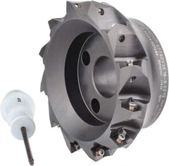 Kennametal - 6" Cut Diam, 0.138" Max Depth, 1-1/2" Arbor Hole, 12 Inserts, XE 16 Insert Style, Indexable Copy Face Mill - C7792VXE16-6.0Z12 Cutter Style, 2.48" High, Series 7792 - Exact Tool & Supply