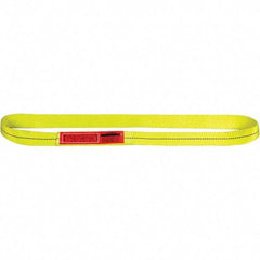 Lift-All - 3' Long x 1" Wide, 2,000 Lb Vertical Capacity, Polyester Web Sling - 1,600 Lb Choker Capacity - Exact Tool & Supply