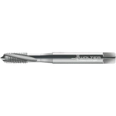 Walter-Prototyp - #8-36 DIN 2184-1 3 Flute 3B Semi-Bottoming Spiral Flute Tap - High Speed Steel, Uncoated, 64.73mm OAL, Right Hand Flute, Right Hand Thread, 3.430, Series 23400 - Exact Tool & Supply