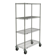 Metro - Carts; Type: Wire ; Load Capacity (Lb.): 600.000 ; Number of Shelves: 4 ; Width (Inch): 20-3/16 ; Length (Inch): 38 ; Height (Inch): 67-7/8 - Exact Tool & Supply