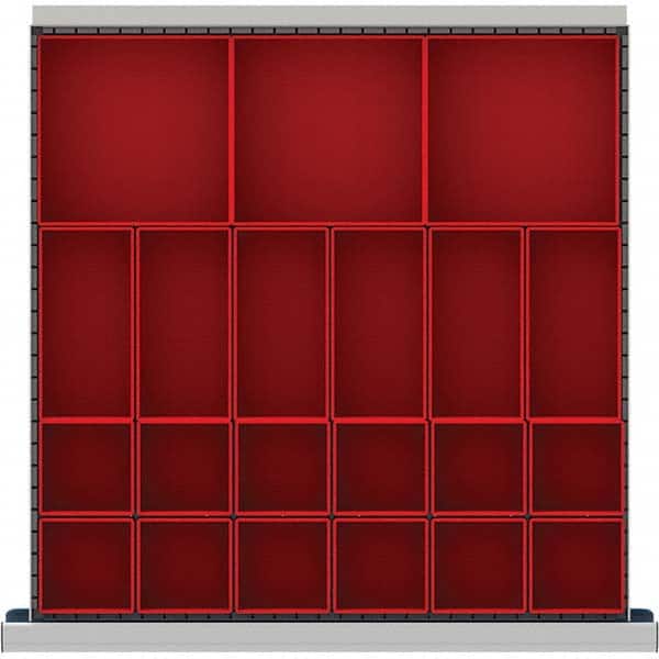 LISTA - 21-Compartment Drawer Divider Layout for 2.17" High Drawers - Exact Tool & Supply