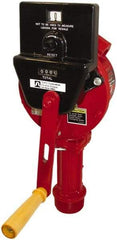 Tuthill - 3/4" Outlet, Cast Aluminum Hand Operated Rotary Pump - 12.8 oz per Stroke, 24" OAL, For Gasoline, Diesel Fuel, Lightweight Oil & Kerosene - Exact Tool & Supply