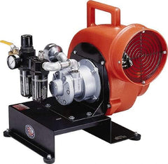 Allegro - 8" Inlet, Pneumatic Centrifugal Blower - 1,800 & 1,350 CFM (One 90° Bend), 1,700 CFM (Free Air) & 900 CFM (Two 90° Bends) - Exact Tool & Supply