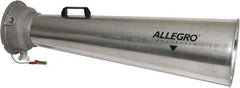 Allegro - 44-1/4 Inch Long, Galvanized Steel Venturi Style Pneumatic Blowers - 1 Inch NPT, 11-1/4 Inch Base Diameter, 12-1/2 Inch Face Diameter - Exact Tool & Supply
