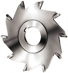 Made in USA - 6" Diam x 1/8" Blade Thickness x 1-1/4" Arbor Hole Diam, 14 Tooth Slitting and Slotting Saw - Arbor Connection, Right Hand, Uncoated, Carbide-Tipped, Contains Keyway - Exact Tool & Supply