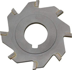 Made in USA - 3" Diam x 3/16" Blade Thickness x 1" Arbor Hole Diam, 8 Tooth Slitting and Slotting Saw - Arbor Connection, Right Hand, Uncoated, Carbide-Tipped, Contains Keyway - Exact Tool & Supply