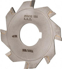 Made in USA - 3" Diam x 3/32" Blade Thickness x 1" Arbor Hole Diam, 8 Tooth Slitting and Slotting Saw - Arbor Connection, Right Hand, Uncoated, Carbide-Tipped, Contains Keyway - Exact Tool & Supply