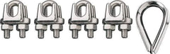 Ronstan - 3/4" Wire Rope Thimble Clip Kit - 316 Stainless Steel, Electropolished - Exact Tool & Supply