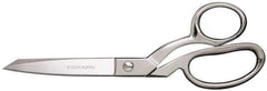 Fiskars - 3-1/2" LOC, 8-1/2" OAL Steel Scissors - Right Hand, Steel Bent Handle, For Fabrics, Textiles - Exact Tool & Supply