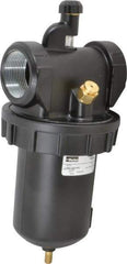 Parker - 1-1/2 NPT Port, 250 Max psi, Heavy-Duty Lubricator - Zinc Bowl with Sight Glass, Cast Aluminum Body, 400 CFM, 150°F Max, 4.97" Wide x 11.03" High - Exact Tool & Supply