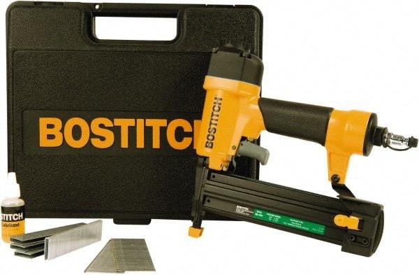 Stanley Bostitch - 5/8 to 1-5/8" Brad Length & 1/2 to 1-1/2" Staple Length, 18 Gauge Staple Gun/Brad Air Nailer - 70 to 100 psi - Exact Tool & Supply