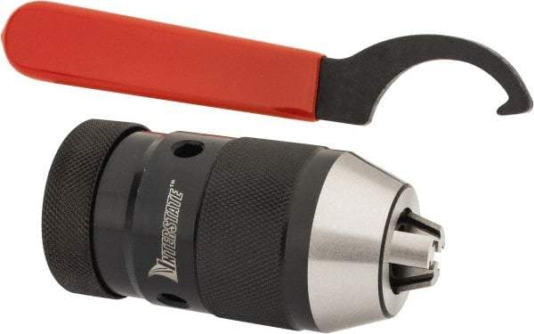 Interstate - JT33, 1/64 to 3/8" Capacity, Tapered Mount Drill Chuck - Keyless - Exact Tool & Supply