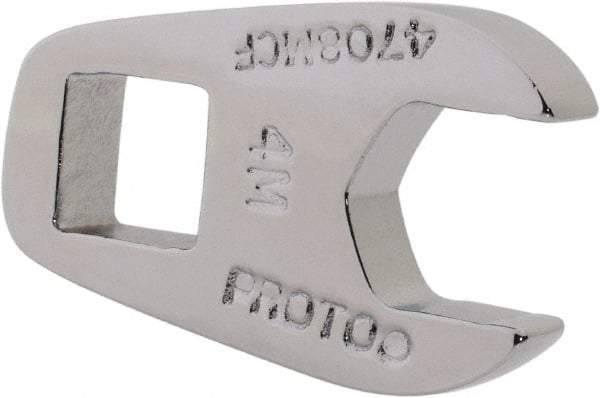 Proto - 8mm 1/4" Drive Chrome Crowfoot Wrench - 21/32" Head Diam x 0.218" Head Thickness, 0.98" OAL - Exact Tool & Supply