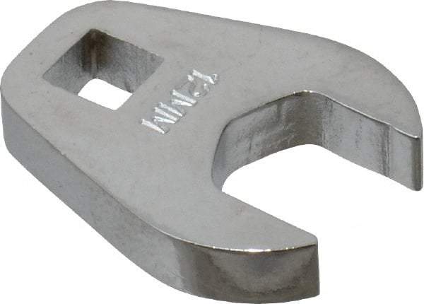 Proto - 1/4" Drive, 12mm, Chrome Finish, Crowfoot Wrench - 61/64" Head Diam, 1.17" OAL, 0.218" Head Thickness - Exact Tool & Supply