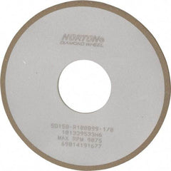 Norton - 4" Diam x 1-1/4" Hole x 1/8" Thick, 150 Grit Surface Grinding Wheel - Diamond, Type 1A1, Very Fine Grade, Resinoid Bond - Exact Tool & Supply