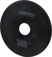 Norton - 6" Diam x 1-1/4" Hole x 1/32" Thick, 220 Grit Surface Grinding Wheel - Diamond, Type 1A1, Very Fine Grade, Resinoid Bond - Exact Tool & Supply